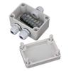 RDEXP White Gray Plastic Waterproof 6 Position Terminals Electric Junction Project Box for 5-10mm Dia Wire view 2