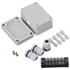 RDEXP White Gray Plastic Waterproof 6 Position Terminals Electric Junction Project Box for 5-10mm Dia Wire view 3