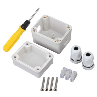 RDEXP Metal & Plastic White Outdoor and Indoor Water-resistant Electric Project Box With 3 Position Terminal