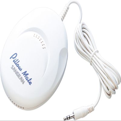 Sangean America, Inc. PS-100 Pillow 3.5mm Aux Portable Speaker, White, One Size