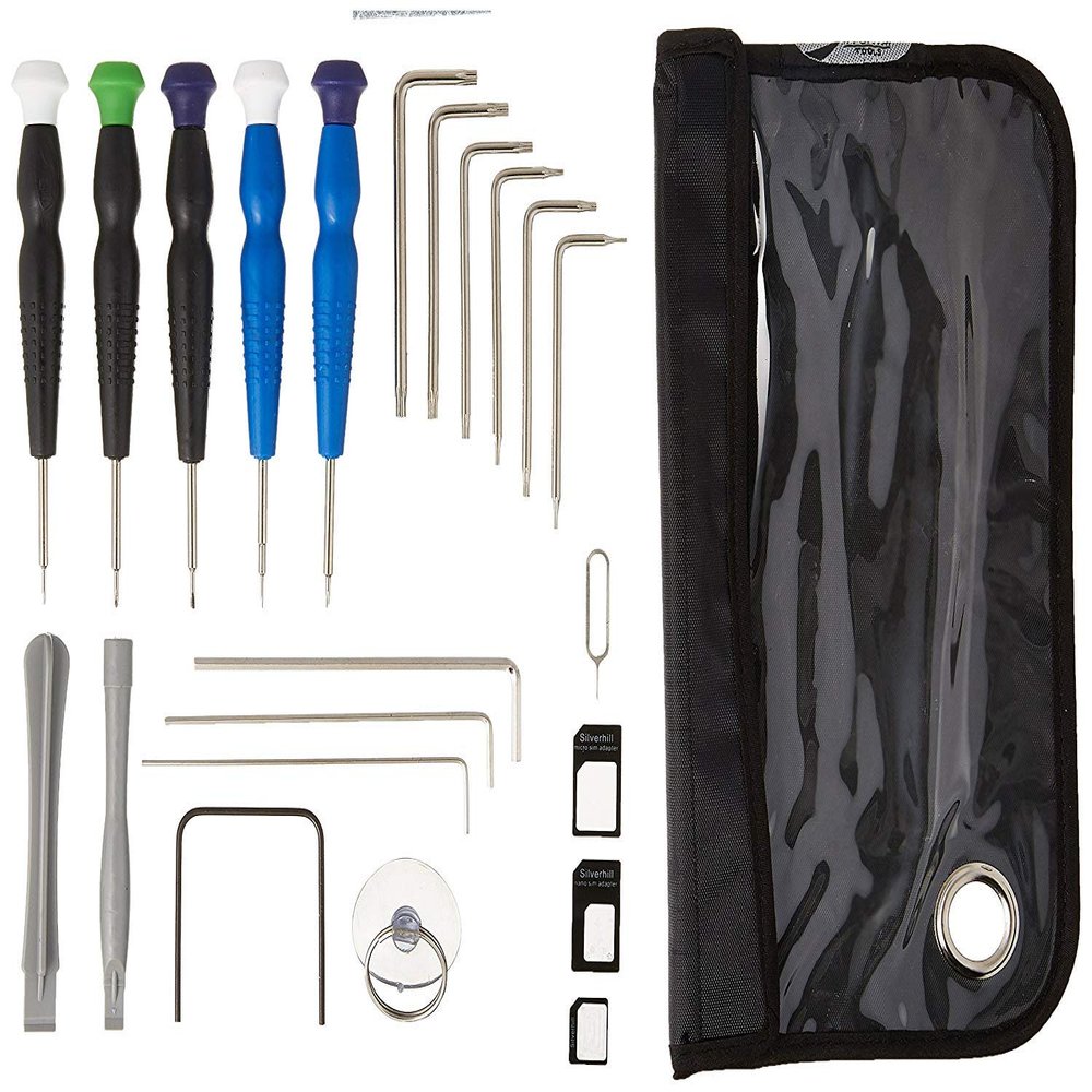 Silverhill Tools 20 Piece Tool Kit for Apple Products: iPad, Macbook Pro, MacBook Air, iPhone 5, 5s, 6, 6s, 6 Plus, 6s Plus