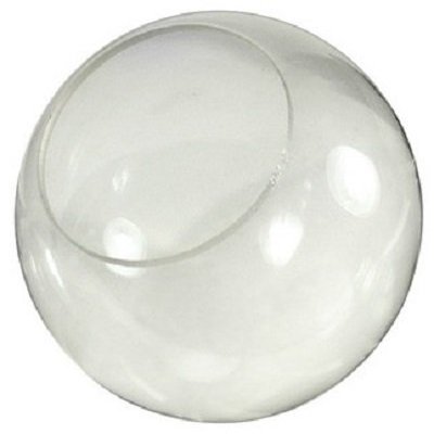 14 Inch Clear Acrylic Lamp Post Globe with 5.25 Inch Neckless Opening
