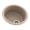 Swanstone KS00018RB.059 Solid Surface Dual Mount Single-Bowl Kitchen Sink, 18.5-in L X 18.5-in H X 8.5-in H, Tahiti Ivory view 1