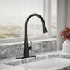 KOHLER 596-BL Simplice Kitchen Sink Faucets with Pull Down Sprayer, 3-Spray Design, Matte Black Kitchen Faucets, High Arch view 2