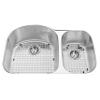 Kindred KSDCRU/9 Undermount Double Bowl Stainless Steel Kitchen Sink, Silk view 1