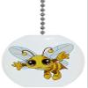 Bee with Big Eyes Solid Ceramic Fan Pull view 1