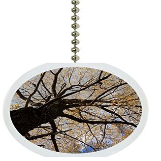 Autumn Tree Solid Ceramic Fan Pull
