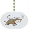 Ox Solid Ceramic Fan Pull view 1