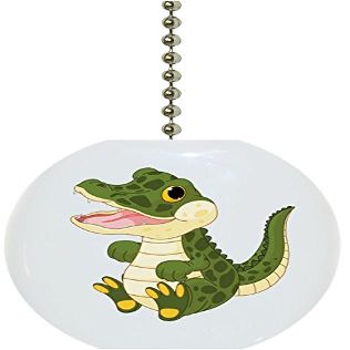 Baby Crocodile Big Eyes Solid Ceramic Fan Pull