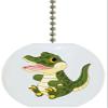 Baby Crocodile Big Eyes Solid Ceramic Fan Pull view 1