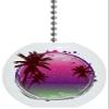 Pink and Purple Tropical Sunset Solid Ceramic Fan Pull view 1