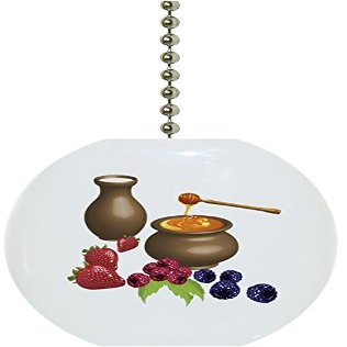Milk Honey Berries Solid Ceramic Fan Pull