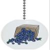 Blueberries Basket Solid Ceramic Fan Pull view 1