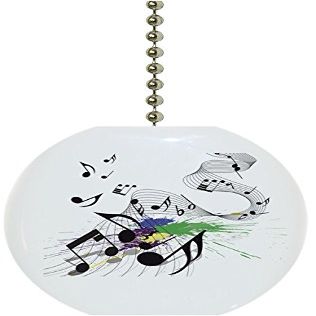 Musical Notes Solid Ceramic Fan Pull