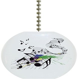 Musical Notes Solid Ceramic Fan Pull