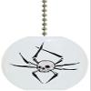 Spider Skull Solid Ceramic Fan Pull view 1