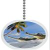 Crocodiles on Beach Solid Ceramic Fan Pull view 1