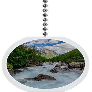 Carolina Hardware and Decor Mountain River Solid Ceramic Fan Pull