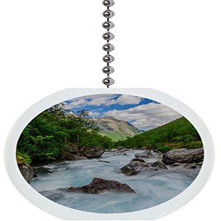 Carolina Hardware and Decor Mountain River Solid Ceramic Fan Pull