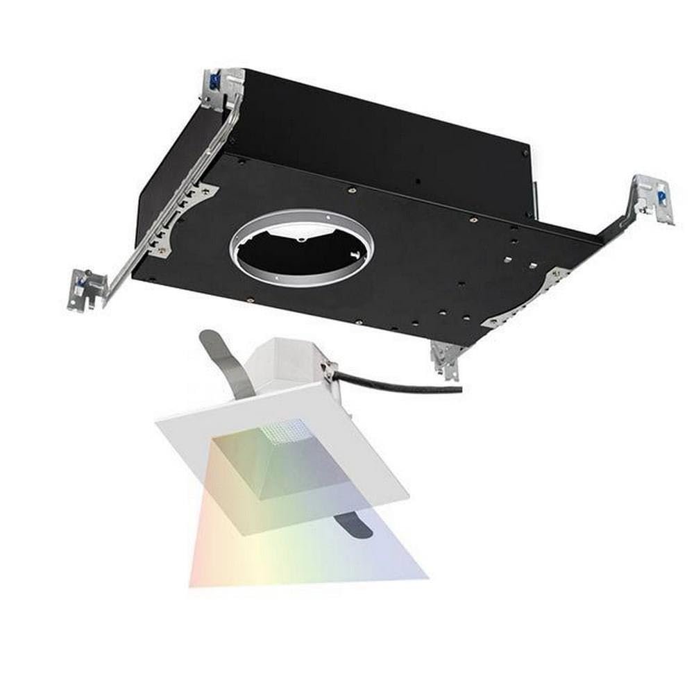 WAC Lighting R3ASAT-S827-HZWT Aether Square Adjustable Trim with LED Light Engine Spot 15 Beam 2700K Warm White, Haze White