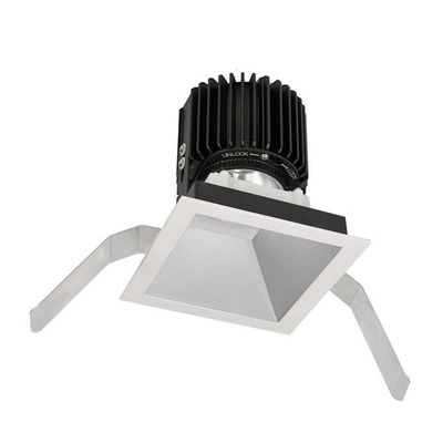 WAC Lighting R4SD2T-F830-HZWT Volta - 6.39" 36W 45 3000K 85CRI 1 LED Square Regressed Trim with Light Engine, Haze White Finish with Textured Glass