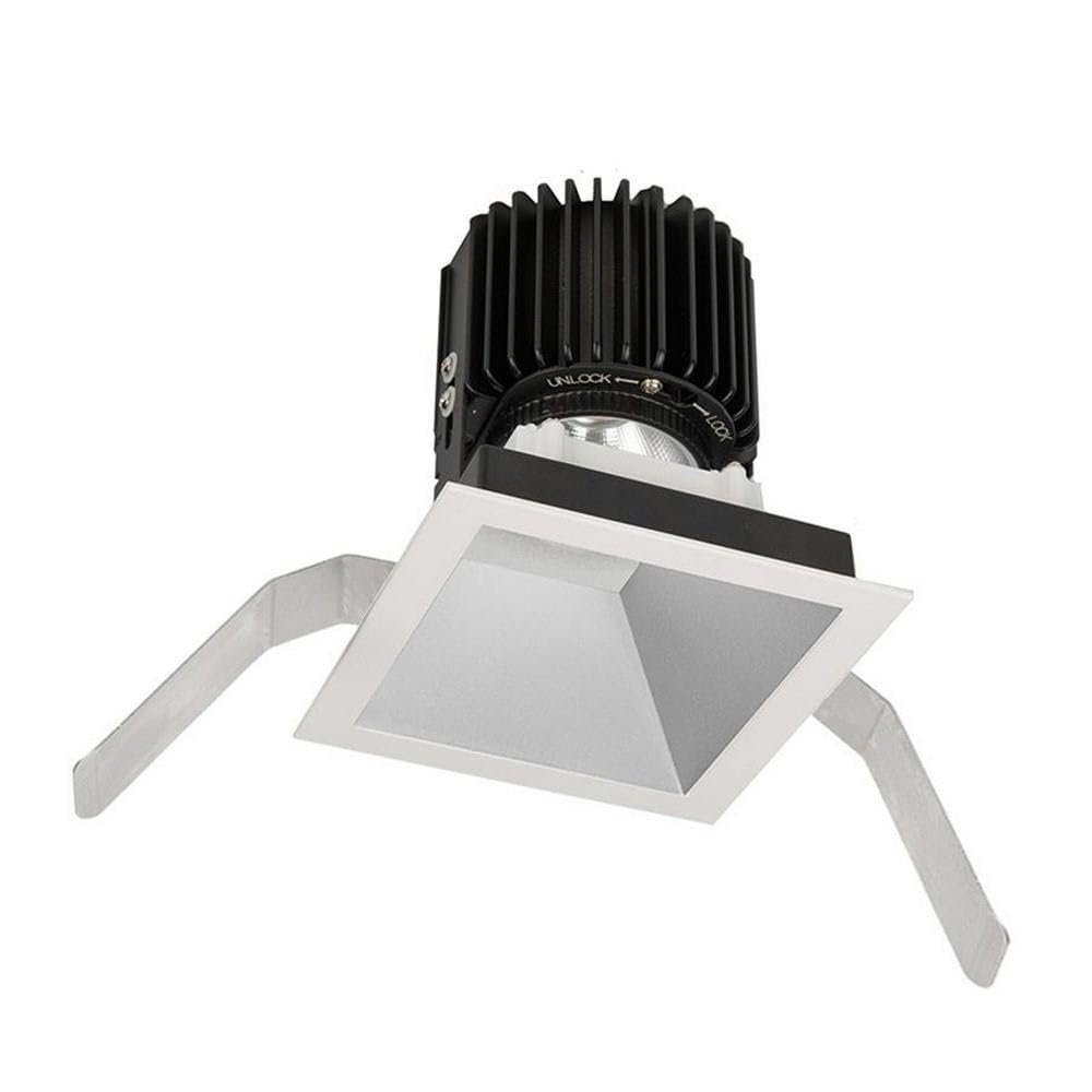 WAC Lighting R4SD2T-F830-HZWT Volta - 6.39" 36W 45 3000K 85CRI 1 LED Square Regressed Trim with Light Engine, Haze White Finish with Textured Glass