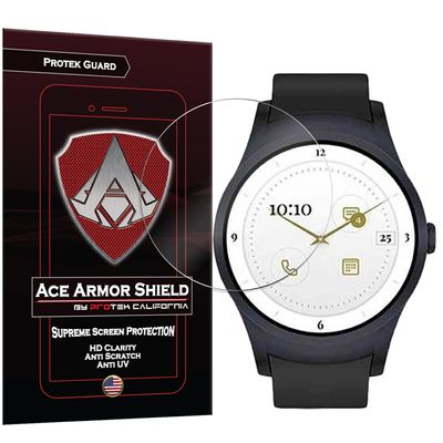 Ace Armor Shield Protek Guard Screen Protector for The Verizon Wear24 Wear 24 Android Wear 2.0 smartwatch with Free Lifetime Replacement Warranty