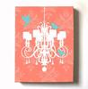 Modern Paris Shabby Chic Chandelier - Paisley & Lovebirds Stretched Canvas Nursery Decor - Wall Art that Makes a Memorable Baby Gift - Wooden Frame Construction - Ready to Hang 11X14 view 1