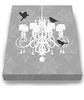Modern Paris Shabby Chic Chandelier - Paisley & Lovebirds Stretched Canvas Nursery Decor - Wall Art that Makes a Memorable Baby Gift - Wooden Frame Construction - Ready to Hang 12X16 view 3