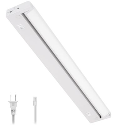 GETINLIGHT 16-Inch Plug-in Swivel LED Under Cabinet Light, 2-CCT, White