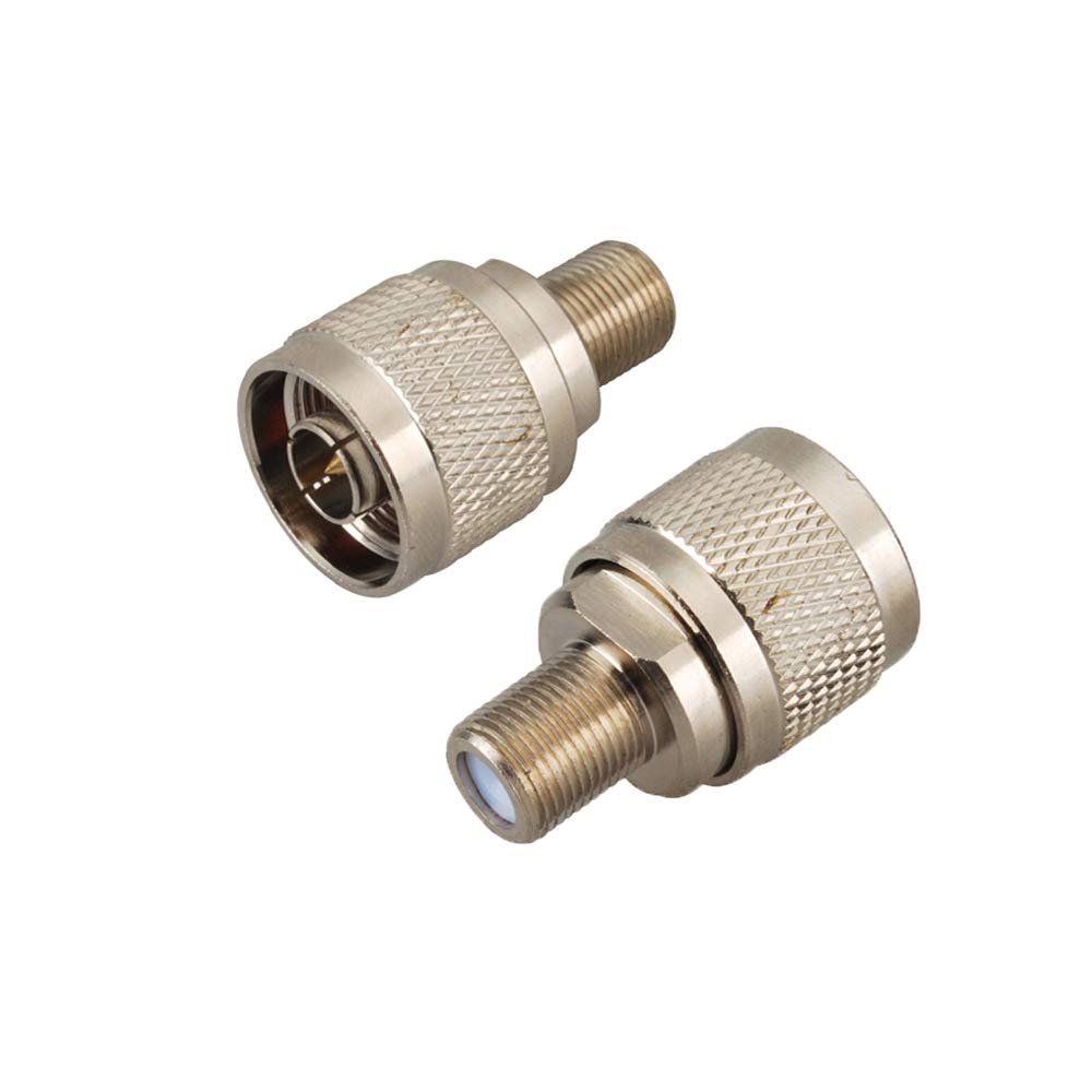 RedYutou F to N Adapter F Female Jack to N-Type Male Plug Antenna Cable (2 pcs)