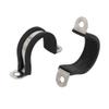 uxcell 4pcs 25mm Dia Rubber Lined U Shaped 304 Stainless Steel Pipe Clip view 2