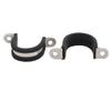 uxcell 4pcs 25mm Dia Rubber Lined U Shaped 304 Stainless Steel Pipe Clip view 3