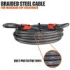 BV Heavy-Duty 15FT Security Cable with Loops - 10mm (3/8 Inch) Cut-Resistant Braided Steel Cable - Versatile & Weatherproof - Security Chain for Padlock, Chain Lock, Wire Lock view 4