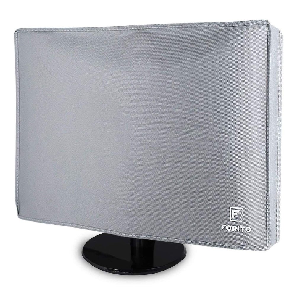 27" 28" 29" Universal Computer Monitor Dust Cover for 27 Inch to 29 Inch LCD/LED HD Display, Nonwoven Fabric Dust-Proof, Water Resistant (Size: 28W x 18H x 4D)-Gray