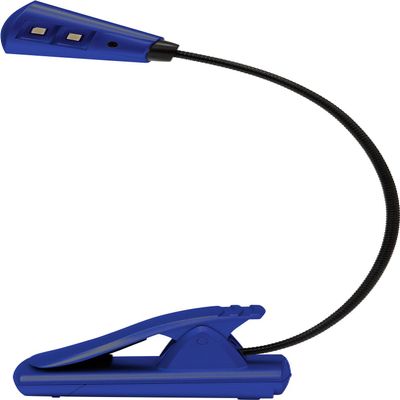 UltraBrite UBL012-RBE 2-LED Clip Anywhere Long Lasting Book Light AC/DC Blue