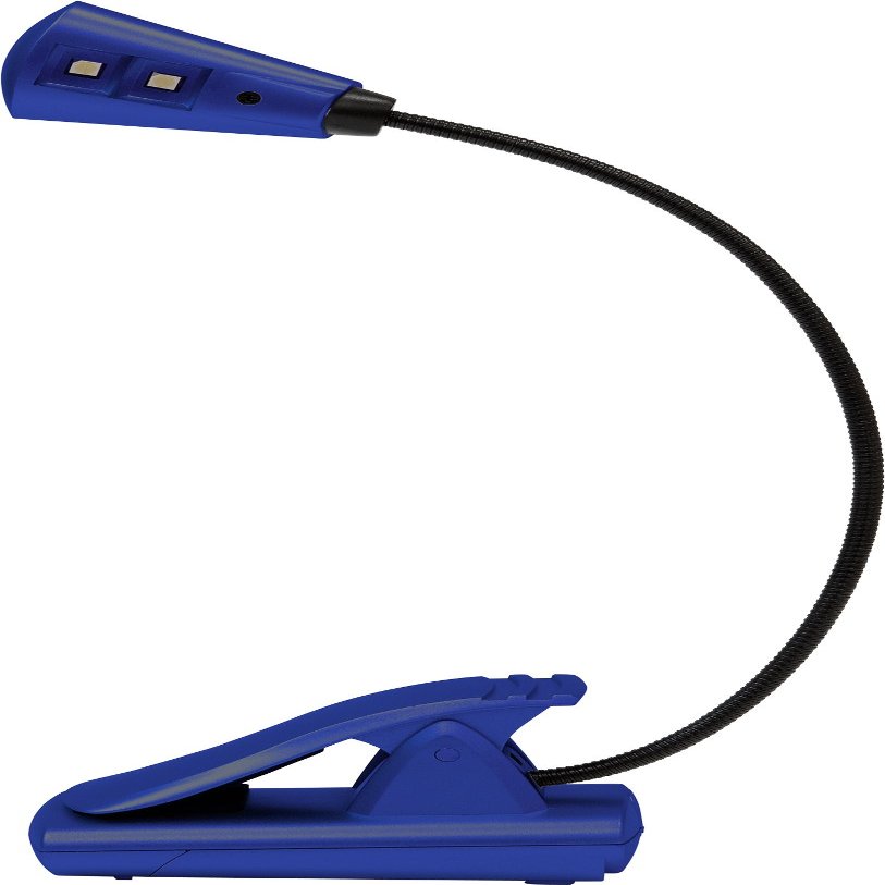 UltraBrite UBL012-RBE 2-LED Clip Anywhere Long Lasting Book Light AC/DC Blue