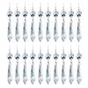 20 Pcs 55mm Clear Crystal Icicle Prisms Chandelier Hanging Lamp Decor view 1
