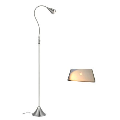 HomeFocus LED Floor Lamp,Standing Lamp,Energy Efficient Super Bright,Nickel
