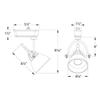 WAC Lighting H-LED710F-40-AN Cartier H Series LED710 LED Low Voltage Track Head Finish 4000K, Flood Beam, Antique Nickel view 3