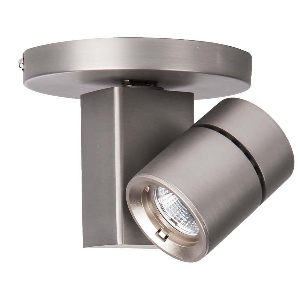 WAC Lighting Exterminator II MO-1014F-927-BN 1014 LED Energy Star Monopoint Finish 90+ CRI and 2700K, Flood Beam, Brushed Nickel