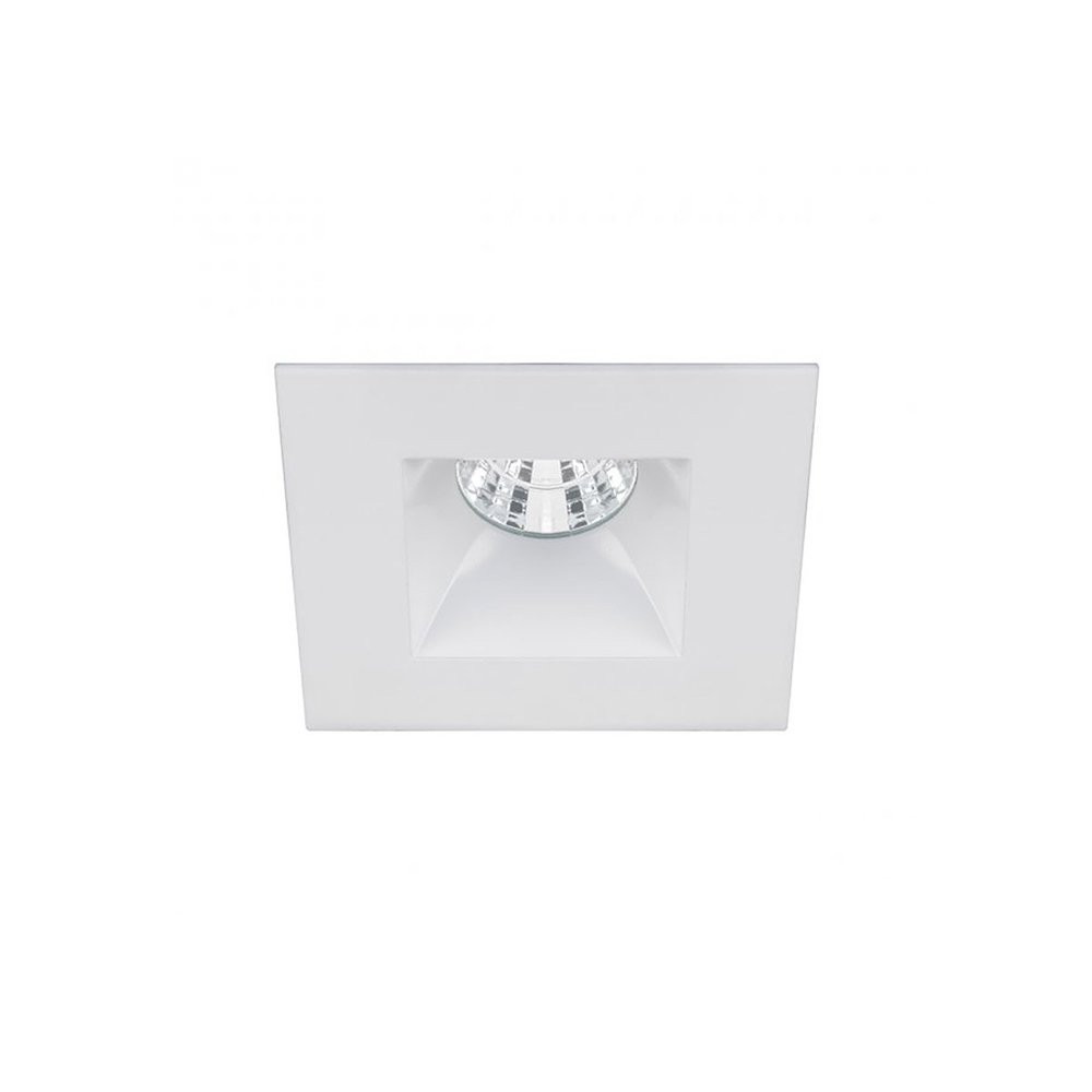 WAC Lighting R2BSD-F930-WT Oculux 2" LED Square Open Reflector Trim with Light Engine and Universal Housing in White Finish Flood Beam, 90+CRI and 3000K