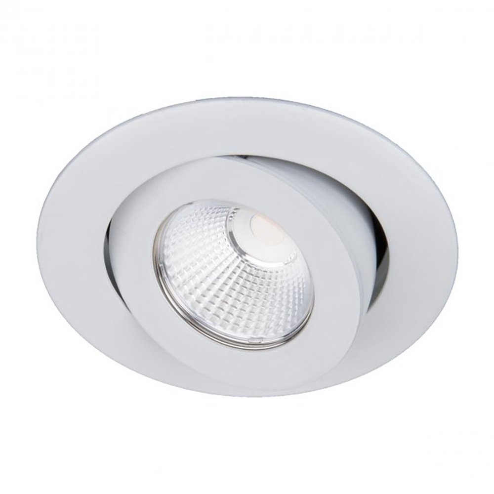 WAC Lighting Oculux R3BRA-F927-WT 3.5" LED Round Adjustable Trim Engine Finish 90+CRI and 2700K, Flood Beam, White