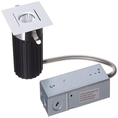 WAC Lighting Oculux R2BSA-F930-WT 2" LED Square Adjustable Trim Engine and Universal Housing Finish 90+CRI and 3000K, Flood Beam, White