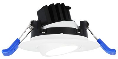 Lotus LED Lights 2'' LED Round Gimbal Down light White Trim 400 Lumens 3000K, 5W