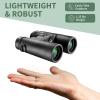 Gosky 10x42 Roof Prism Binoculars for Adults, HD Professional Binoculars for Bird Watching Travel Stargazing Hunting Concerts Sports-BAK4 Prism FMC Lens-with Phone Mount Strap Carrying Bag view 4
