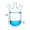 Three Necks Glass Jacketed Flask Reactor Vessel Double Layer Flask Beaker Round Bottom (500ml 29/24/24) view 1