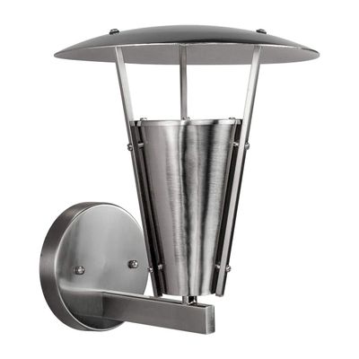 Forte 1150-01-55 One Light Outdoor Lantern, Brushed Nickel