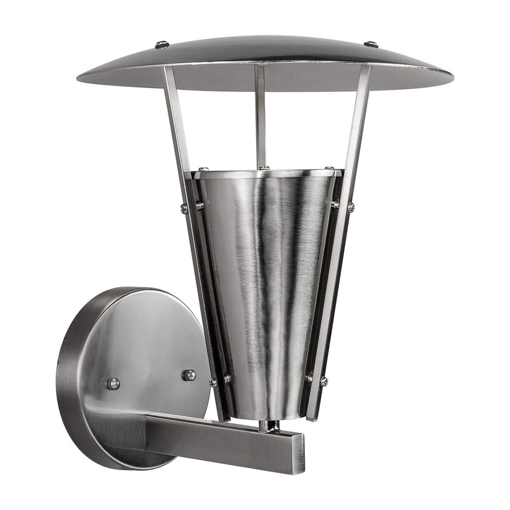 Forte 1150-01-55 One Light Outdoor Lantern, Brushed Nickel
