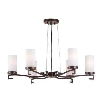 Forte 2592-06-32 Six Light Chandelier, Antique Bronze